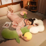 Popxstar Long Sunflower Plush Body Pillow Cute Large Flower Stuffed Cushion Sofa Decorative Stuffed Body PillowBed Sleeping Back Cushion