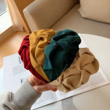 Popxstar New Fashion Hair Hoop Hair Bands for Women Girls Flower Solid Color Headbands Designer Wide Hairband Hair Accessories Headwear