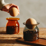 Popxstar  Coffee Bean Storage Jar Retro Sealed Food Grade Glass Coffee Powder Preservation Large Capacity Storage Bottle