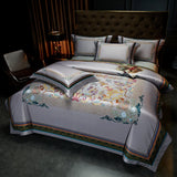 Popxstar  Premium 1000TC Egyptian Cotton Luxury Bedding Set Boho Style Digital Printing Duvet Cover Flat/Fitted Bed Sheet Pillowcases 4Pcs