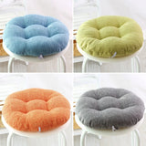 Solid color round Seat cushion thick linen-cotton chair stool cushion Four Seasons winter home kindergarten school student