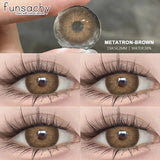 1 Pair Gray Color Contact Lenses Beautiful Pupils for Eyes Korea Fashion Brown Lenses Natural Softlens 0.00 Degree Lens