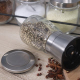 Popxstar  Pepper Grinder Kitchen Storage Tools High Bottle Grinder 304 Stainless Steel Pepper Grinder Pepper Black Pepper Grinder