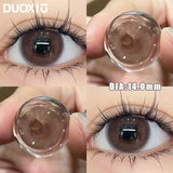 Popxstar  1Pair Natural Contact Lenses Soft Moisturizing Brown Lenses Prescription Myopia Degree -0.00to-8.00 Beautiful Pupil