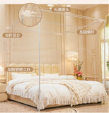 New Wedding Palace Mosquito Net with Frame Romantic Princess Shading Bed Curtain Canopy Nets Three-door for Girls