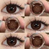 Popxstar  1 Pair 14.5MM Large Diameter Color Contact Lenses Big Eyes Black Contacts For Eyes Brown Lenses Cosmetic Contact Lenses