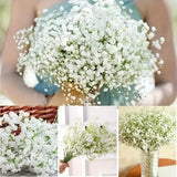 3pcs Babysbreath Artificial Flowers , Outdoor Garden And Courtyard Decorations, Wedding Holding Flowers