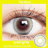 Popxstar  -1 Pair/2PCS 11 Colors Lenses Multi-coloured Contact Lenses for Eyes Comestic Beauty Pupils Myopia Color Lens Blue Gray