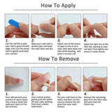 Popxstar  10Pcs French Almond Handmade Press on Nails Fake Nails with Cherry Pattern Wearable Stick-on Nails False Nail