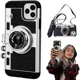 Popxstar Emily In Paris 3D Retro Camera Leather Case for IPhone 11 13 14 15 Pro Max 12 Mini XS XR X 7 8 Plus SE 2022 IPones Accessories