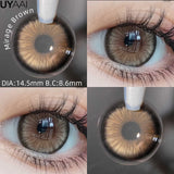 Popxstar  1 Pair Yearly Beauty Fashion Lenses Colored Contact Lenses for Eyes Blue Eyes Lenses Natural  Gray Lens Brown Lens