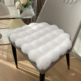 Faux Rabbit Chair Seat Cushion Arc-shaped Computer Chair Cushion Office Casual Dining Chair Cushion Mats Thickened