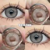 Popxstar 2PCS New Colored Contact Circular Lenses Degree -0.00 to -8.00 Green Eyes Beauty Pupil  Makeup Blue Lens Fast Shipping