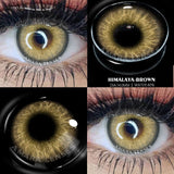 Popxstar  Natural Colored Contacts Lenses Brown 2pcs Contacts Beautful Pupils Color Contacts Yearly Makeup Cosmetic Contact Lens