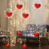 Popxstar Valentines decoration for home 12pcs Red Love Latex Balloons 18 inch Transparent Bobball Balloon Set Valentine's Day Birthday Decoration (without lights)