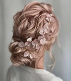 Popxstar Flower Hairband Bridal Hair Jewelry Pearl Crystal Headband Birthday Party Tiara Wedding Hair Accessories For Women Marrige Crown