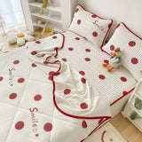 Popxstar Cooling Summer Comforter Bedding Sets Double Sided Cool Feeling Fabric Duvet Summer Blanket Ice Silk Fitted Sheet and Pillowcase