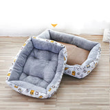 Popxstar  Square Dog Bed (S-3XL) Large Pet Dog House Cushion Kennel Soft Fleece Nest Dog Cat Baskets Mat Winter Waterproof Accessories