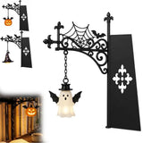 Cozy Ghost Shape Halloween Library Shelf Lanterns Cut Figurine Miniature Hanging Gifts Glowing Effect Pumpkin Figurine Decor