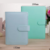 Color A6/A5 PU Leather DIY Binder Notebook Cover Diary Agenda Planner Paper Cover School Stationery