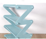 Popxstar 4 Layer Storage Stainless Steel Assembled Shoe Rack Save Space Slippers High Heels Home Dormitory Foldable organizer