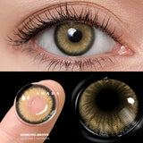 Popxstar  1Pair Contact Lenses for Eyes Color Natural Brown Beauty Yearly Cosmetic Contacts Eyes Makeup Eye Contacts Brown Lens
