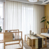 Japanese Curtains for Living Room Cotton Linen Gauze Balcony Bedroom Log Wind Window Screen Wabi Sabi Inspired Natural Drapes