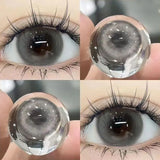Popxstar  1Pair Soft Contact Lenses Grey Lenses Blue Eye Diameter 14.5mm  14.2mm 14.0mm Grey Lens Myopia Degree Beautiful Pupil