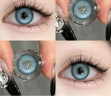 Popxstar Color Contact Lenses 2Pcs New Product Myopia Degree 0 to -8.00 Cosplay Contact Lens Green Grey Iris Style  Soft Lens