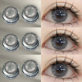 1 Pair Color Contact Lenses For Eyes with Prescription Natural Gray Myopia Beautiful Pupil Soft Natural Accessories