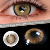 Popxstar 1 Pair Myopia Eyes Colored Lenses with Diopter Comfort Wearing Eyes Contacts Lenses Prescription Yearly Use