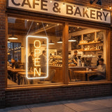 Dimmable LED Neon Sign Adjustable Brightness Soft Silicone Light Strip Business Store Sign Acrylic Backboard