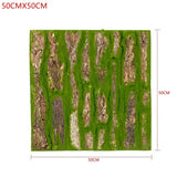 Artificial Natural Bark Decoration Real Dried Pine Tree Bark with Artificial Moss for DIY Festival Home Party Wall Embellishment