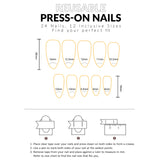 Popxstar  White Almond Press On Nails 24Pcs Black Wearable Full Cover Fake Nails Silver Star Bowknot Printed Y2K Girls Charm False Nails