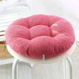 Solid color round Seat cushion thick linen-cotton chair stool cushion Four Seasons winter home kindergarten school student