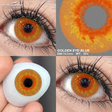 Popxstar Cosplay Color Contact Lenses for Eyes 1Pair Halloween Lenses Blue Eye Contacts Black Lenses Yearly Anime White Eye Lens