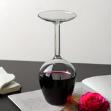 Popxstar  Creative Design Inverted Red Wine Inverted High Footed Red Wine Glass High Borosilicate Glass Cocktail Glass Creative Gift