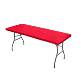 Popxstar 1pc Washable Rectangular Tablecloth Stretch Spandex Tablecloth Folding Table Cover  Wedding Washable Folding Table Cover