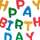 Popxstar Colorful Letter Birthday Pull Flag Baby Kids Birthday Party Decorations Party Background Decor Bunting Banner