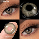 Popxstar  1 Pair Natural Contact Lenses for Eyes Colored Blue Softlens Fashion Beauty Women Makeup Lens Gray Pupil Cosmetic Lens
