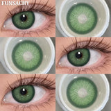 Popxstar  2PCS Natural Brown Gray Lenses for Eyes Blue Lenses Beautiful Pupil Korean Fashion Color Round Lens Yearly Cosmetics