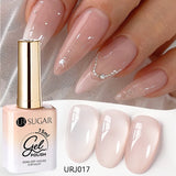 popxstar UR SUGAR 15ml Jelly Milky White Translucent Color Gel Polish Semi Permanent UV Gel Nail Art Soak Off Gel Varnish Latest Fashion