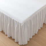 Popxstar Solid Color Bedspreads Brushed Bed Skirt Breathable Bed Linen покрывало Single/Queen/King/SKing Size Bed Covers (No Pillowcase)