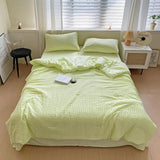 Popxstar  new seersucker summer cool quilt double yarn summer air conditioner thin quilt machine washable student dormitory quilt