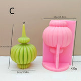 Popxstar  4 Story Geometry Candle Silicone Molds Stripe Circular Soap Resin Mould Chocolate Making Gypsum Home Party Dinner Decor DIY Gift