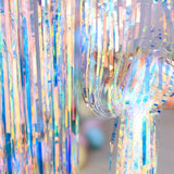 Popxstar 2 * 1M Transparent Colorful Rain Curtain Party Decoration Background