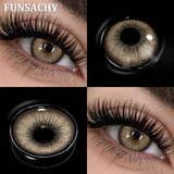 Popxstar  New Contact Lenses Natural Brown Eye Makeup Contacts Grey Color Lens Korean Softlens Yearly Cosmetics for Women
