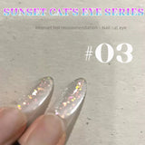 Autumn Winter Blue Black Red Glass Bead Crystal Cat Eye Gel Nail Polish New Whitening High Density Sparkling Nail