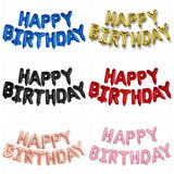 Popxstar 16inch Birthday Balloons Decoration Rose Gold Foil Letter Balloon Set Happy Birthday Globos Kids Party Banner Supplies