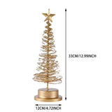 Popxstar  Artificial Christmas Lights Tree Fairy Lamp Tree Metal Spiral Star Lighting Holiday For Home Living Room Decorations Night Lamp